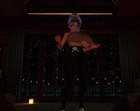 VR Milf expands her own breasts