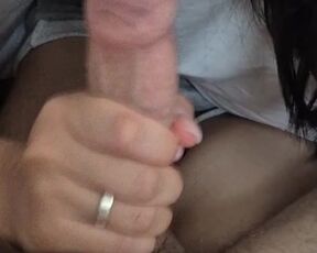 Handjob from my hot wife