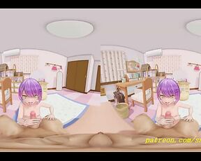 VR180 mmd Towa BlowJob 3d hololive Hentai